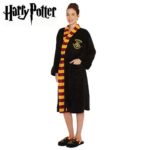 Hogwarts Harry Potter Fleece Ladies Bathrobe Black Robe - Fizz 