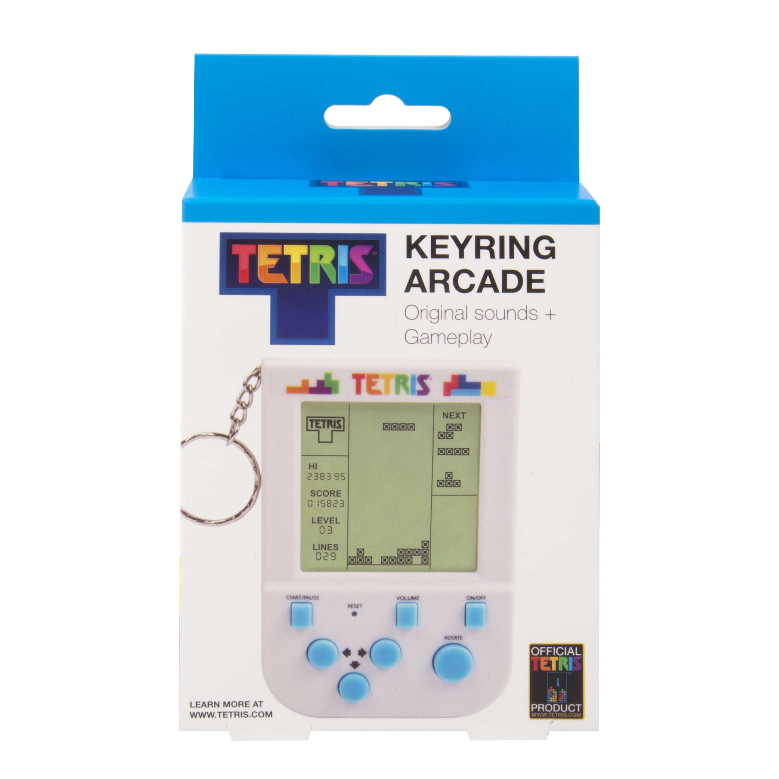 Fizz Creations Tetris Keyring Arcade Game Packaging Front