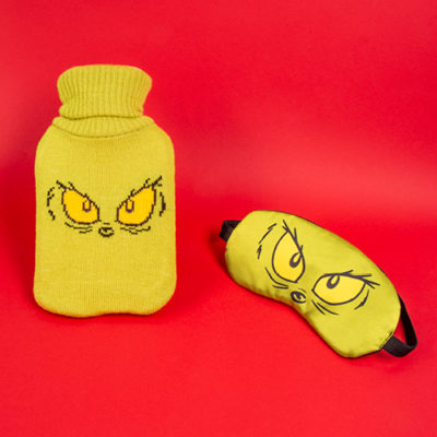 Fizz Creations The Grinch Hot Water Bottle and Sleep Mask