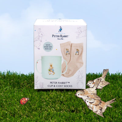 Fizz Creations Peter Rabbit Mug and Sock Packaging