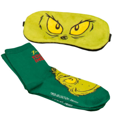 11891 Grinch Sleep Mask and Sock Content