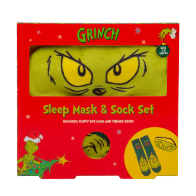11891 Grinch Sleep Mask and Sock Front