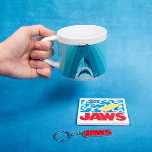 Fizz Creations JAWS Mug Coaster Keyring Lifestyle