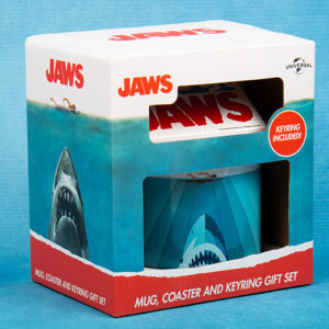 Fizz Creations JAWS Mug Coaster Keyring Set Packaging Update Side