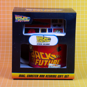 Fizz Creations Back to the Future Mug Coaster Keyring Front