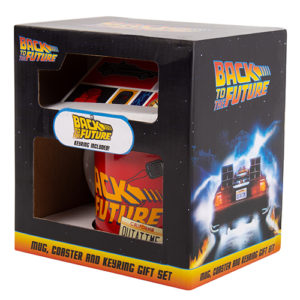 Fizz Creations Back to the Future Mug Coaster Keyring Pack Iso