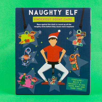 Fizz Creations Christmas Naughty Elf Squat Game Front