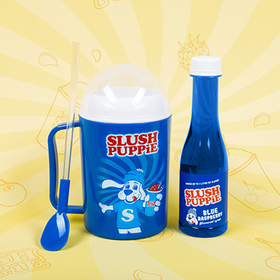 Fizz Creations SLUSH PUPPiE Blue Making Cup with Blue Raspberry Syrup