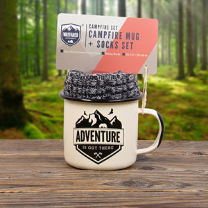 Fizz Creations Wayfarer Camping Campfire Mug & Sock Packaging