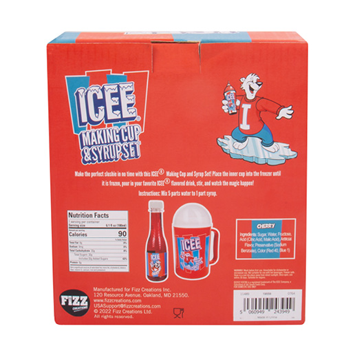 Fizz Creations ICEE Red Cherry Making Cup packaging back