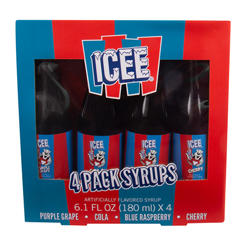Fizz Creations ICEE 4 pack of syrups packaging front