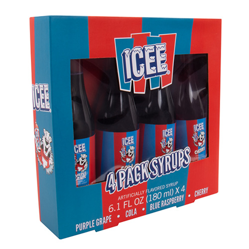 Fizz Creations ICEE 4 pack of syrups packaging right