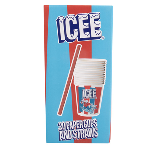 Fizz Creations ICEE Paper Cups and Straws packaging front