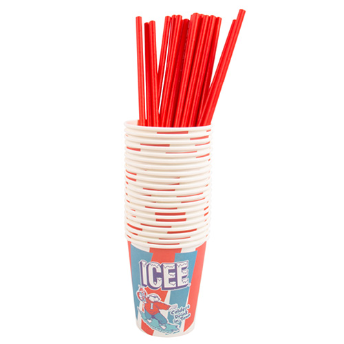 Fizz Creations ICEE Paper Cups and Straws