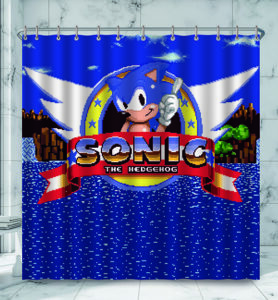 Fizz Creations Sonic The Hedgehog Shower Curtain Lifestyle