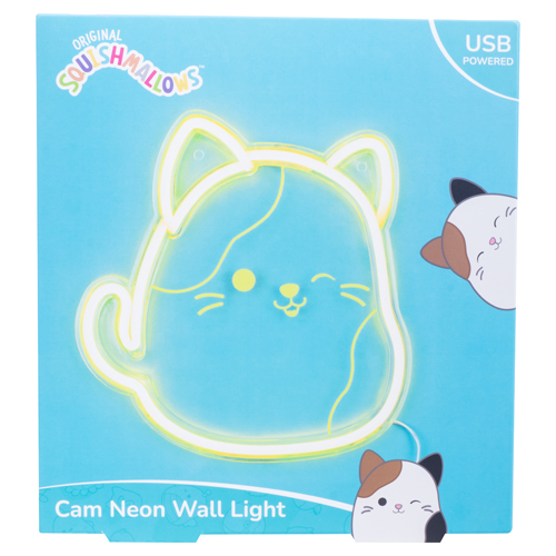 Squishmallows Cam the Cat Neon Wall Light - Fizz Creations