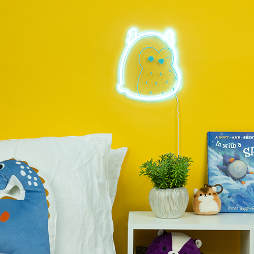 Squishmallows Winston the Owl Neon Light - Fizz Creations